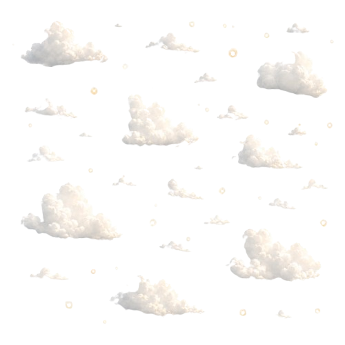 Small clouds drifting free