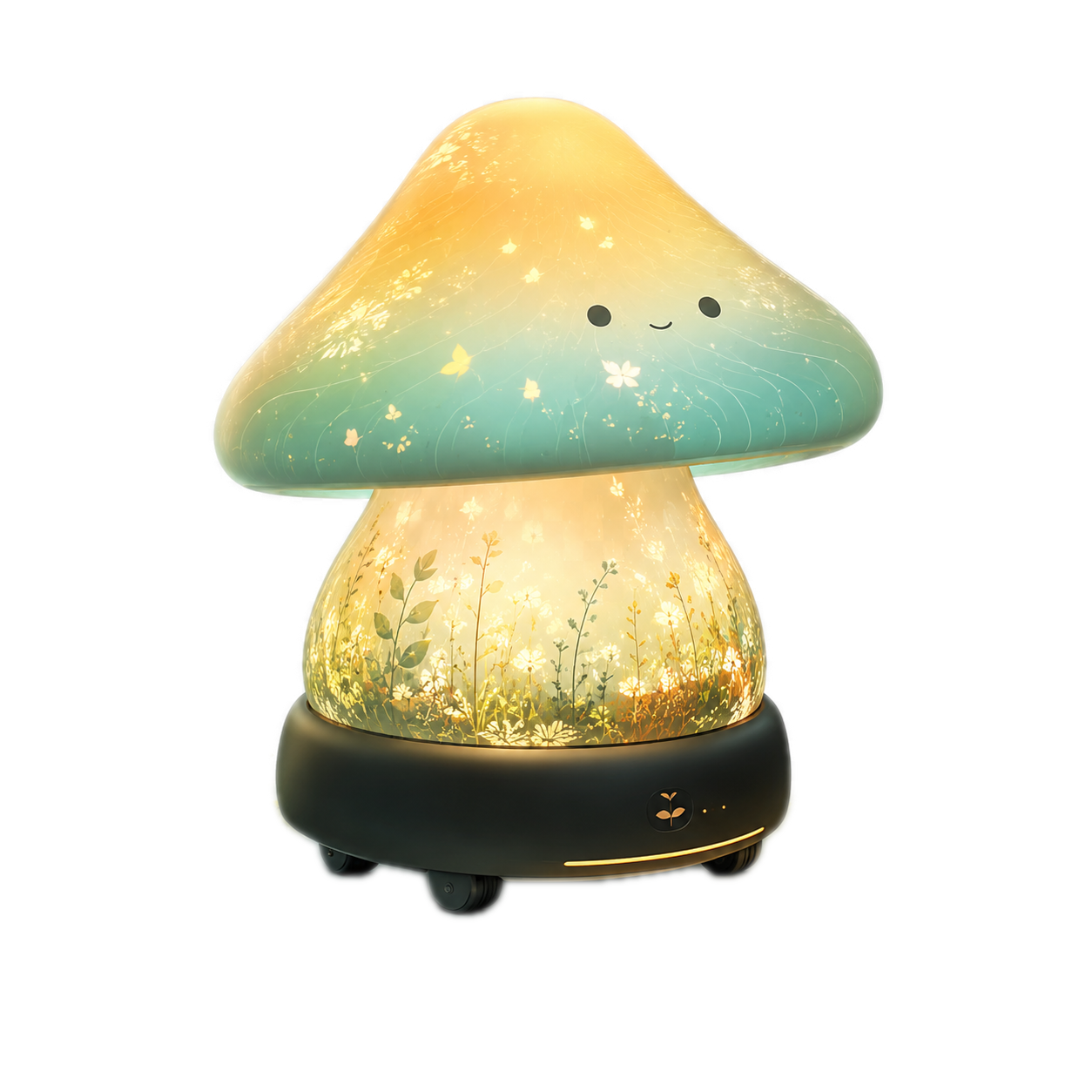 A gentle mushroom-shaped robot